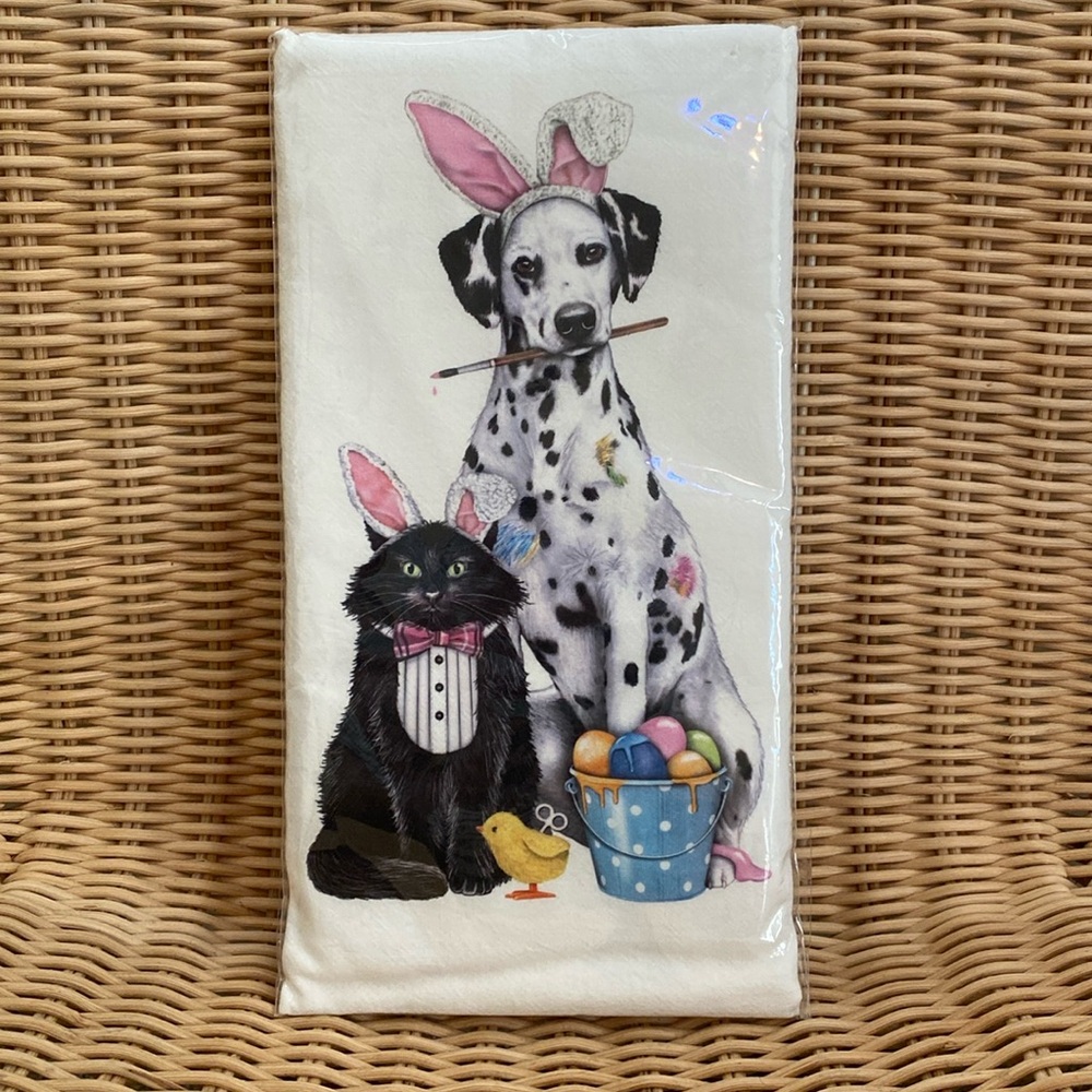 🐰Easter Flour Sack Kitchen Towel 30” x 30”
